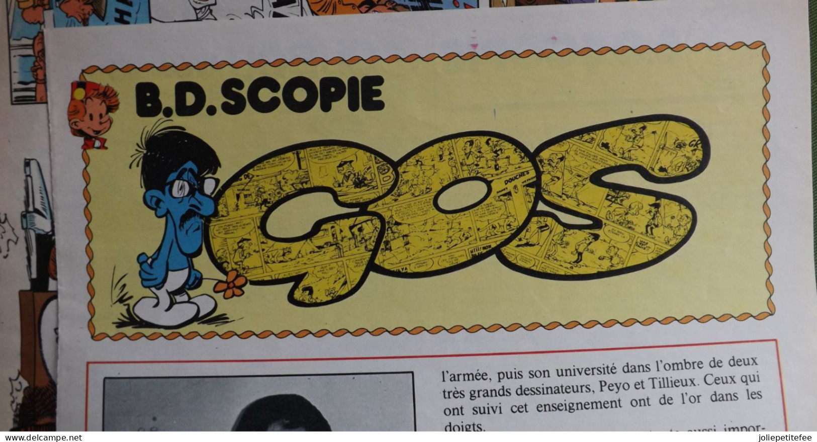 Supplément Spirou.   "BD. SCOPIE GOS"  .    N°2086    6/4/78. - Spirou Magazine