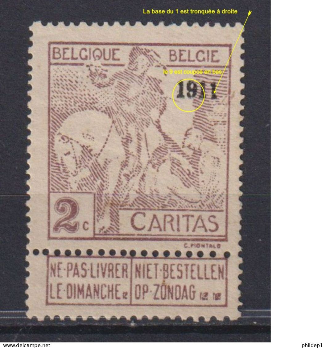 Belgique: COB N° 94 *, MH, Neuf(s). TTB !!! - 1910-1911 Caritas