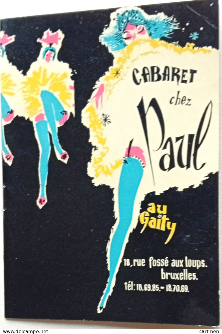 BELGIQUE SPECTACLE MUSIC HALL CABARET CHEZ PAUL BRUXELLES NUS STRIP TEASE - Programmes