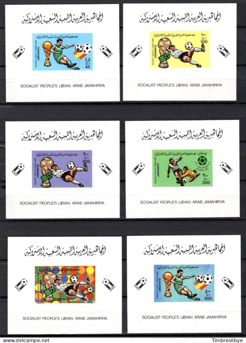 LIBYA 15.3.1982; Coupe Mobdial De Foot - Espagne; Michel-N° 990-5 B - Mini Blocs; MNH, Neuf ** - Libye