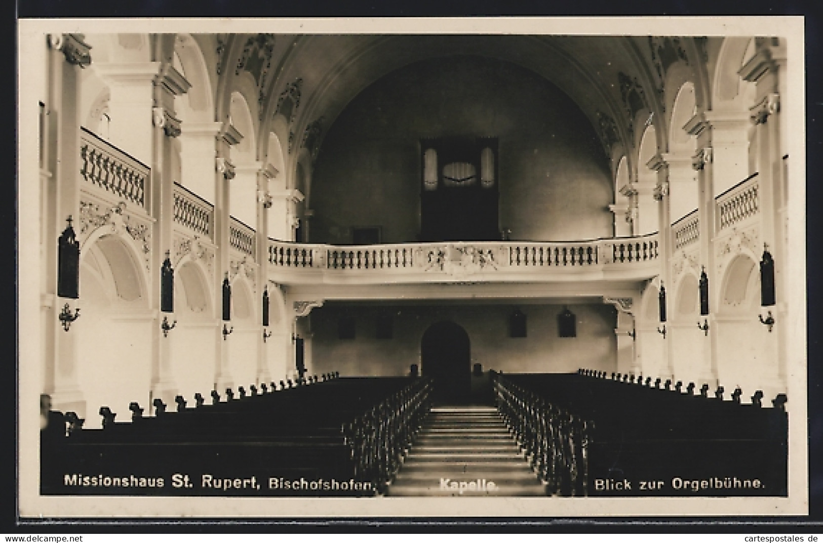 AK Bischofshofen, Missionshaus St. Rupert, Kapelle, Blick Zur Orgelbühne  - Autres & Non Classés