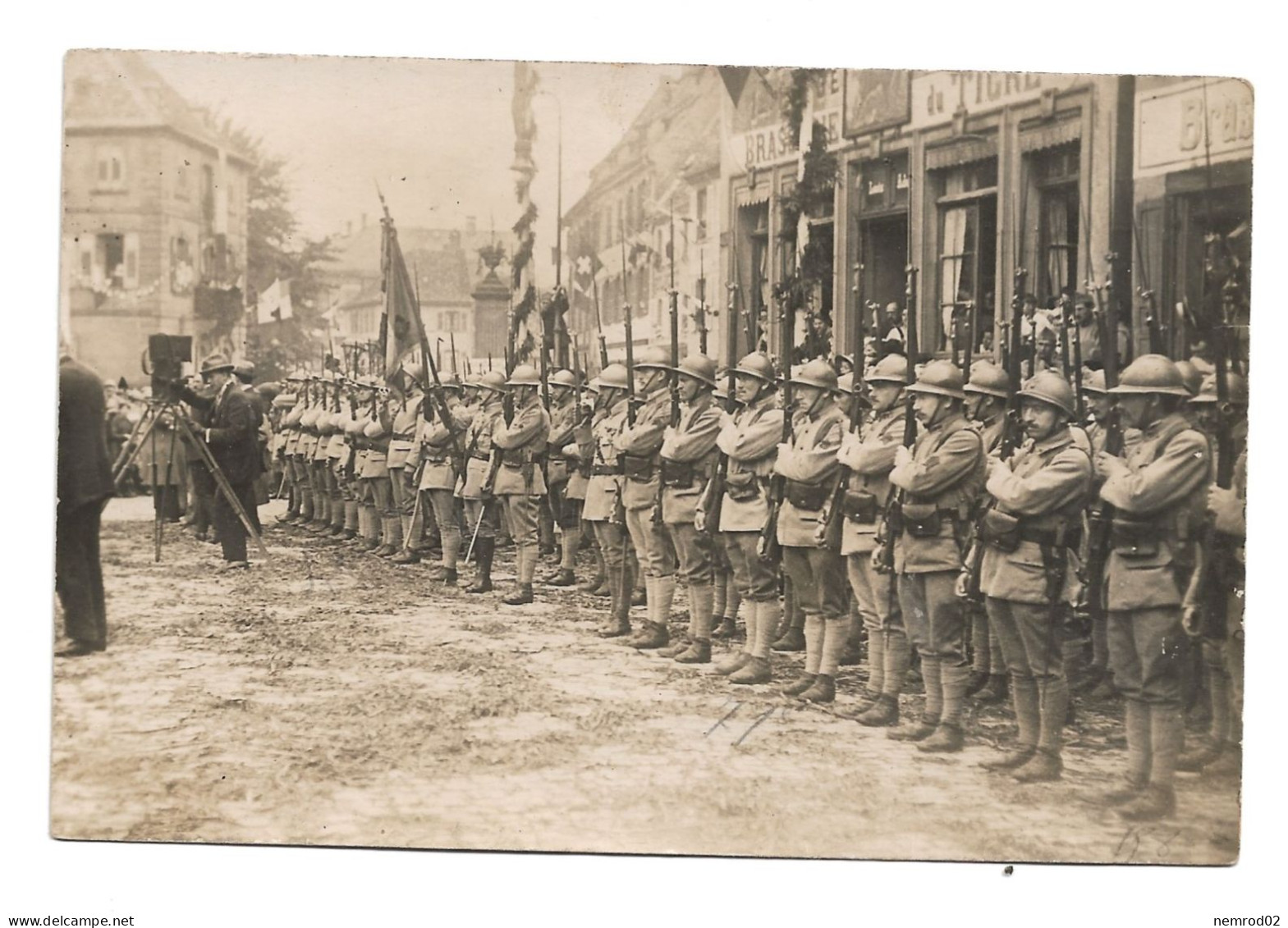 HAGUENAU - Compagnie Honneur Du 22 Août 1919 Visite De Mr Poincarré - Haguenau