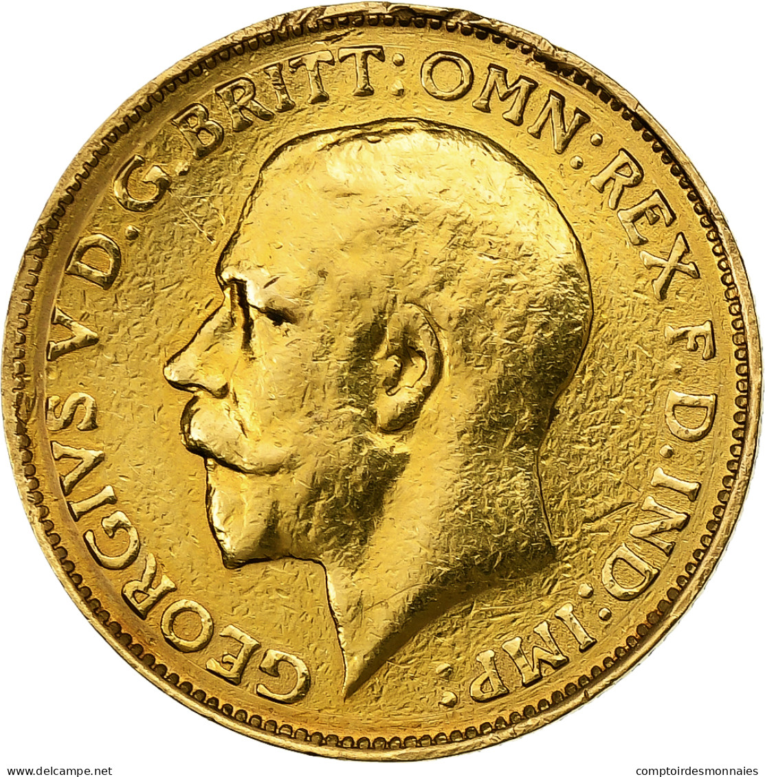 Grande-Bretagne, George V, 1/2 Sovereign, 1913, Or, TTB, KM:819 - 1/2 Sovereign