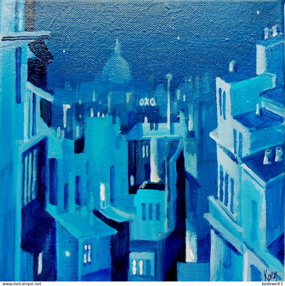 Epreuve Reproduction Giclée 2/10 " Ville En Bleu N°3 " Par Koen De Weerdt - Drawings