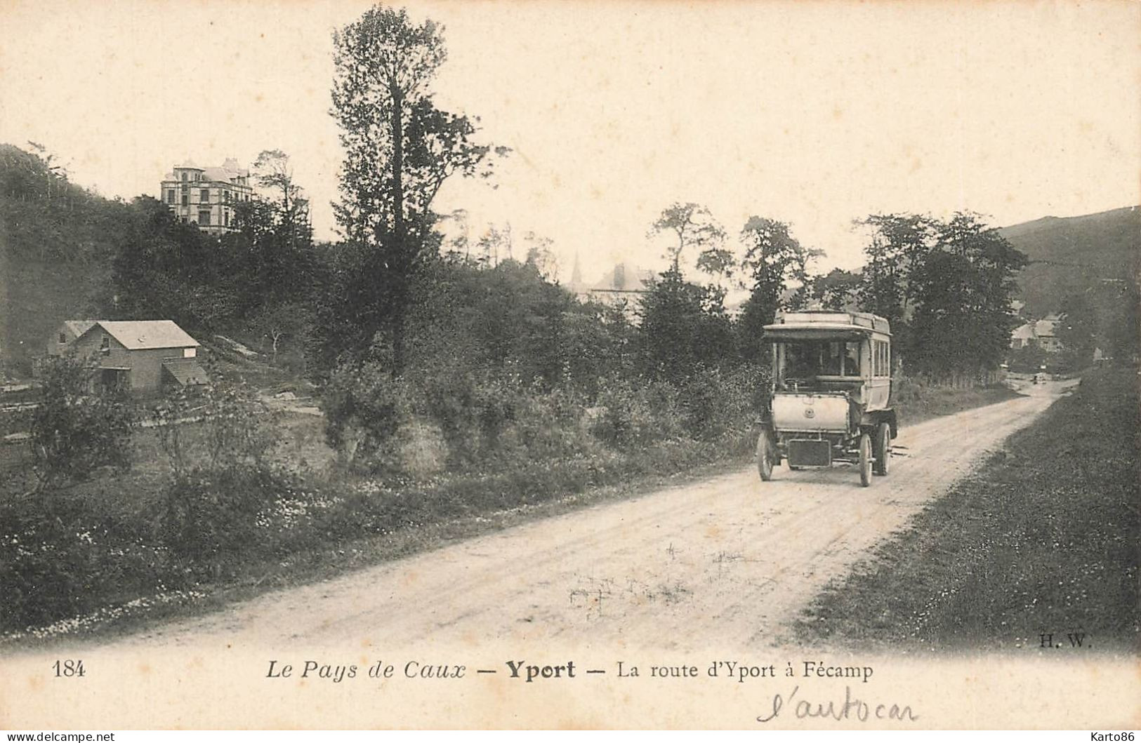 Yport * La Route D'yport à Fécamp * L'autocar Car Autobus Bus * Le Pays De Caux - Yport