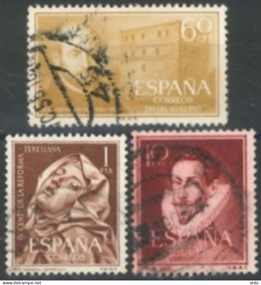 SPAIN, 1955/62,  STAMPS SET OF 3, USED. - Gebruikt