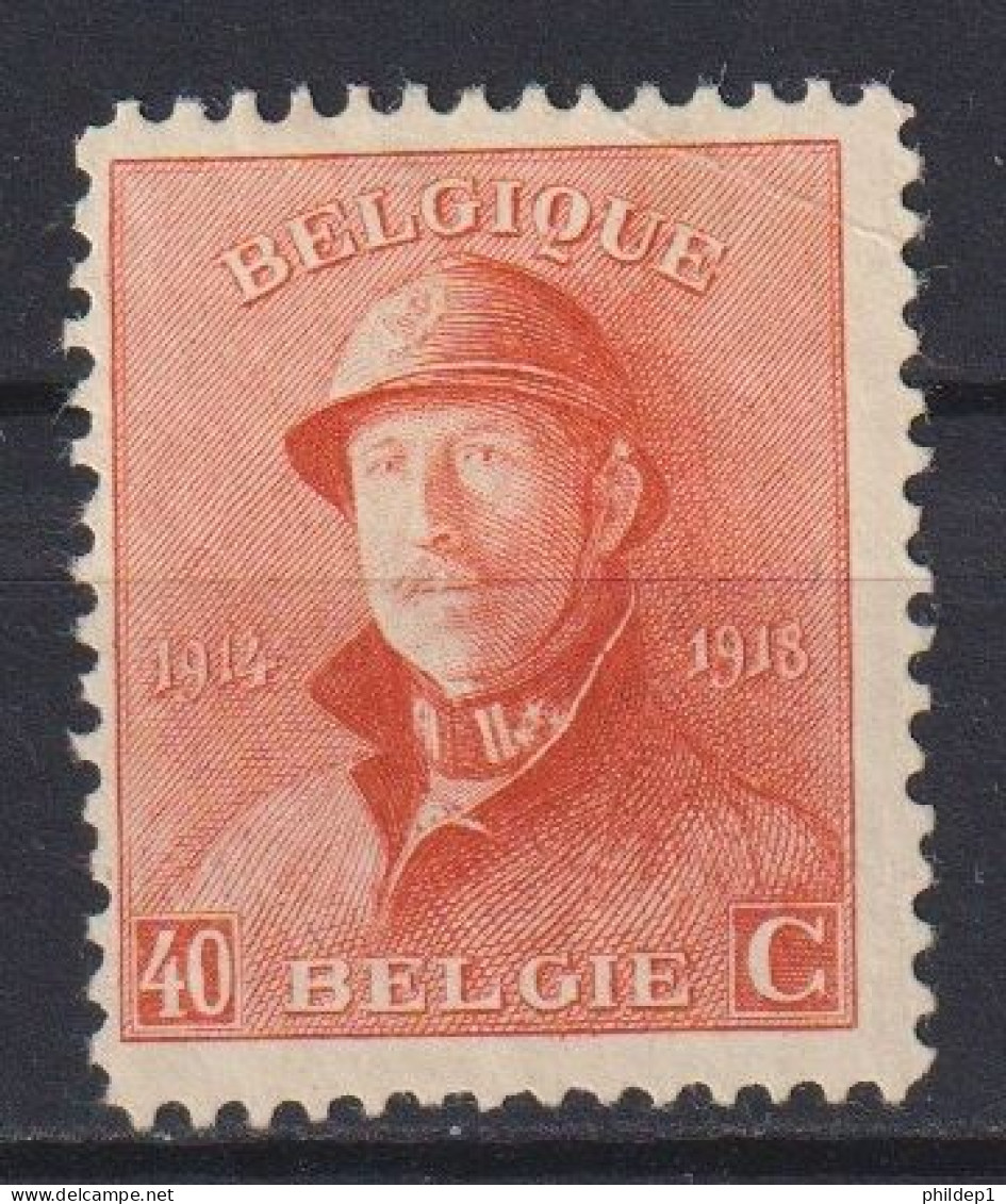 Belgique: COB N° 173 (aminci Voir Scans) *, MH, Neuf(s). - 1919-1920 Roi Casqué