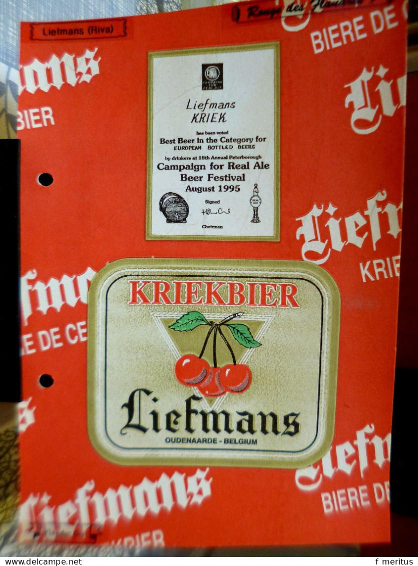 Lot De 8 étiquettes De Bières Belges - Brasserie Liefmans (Riva) - Beer