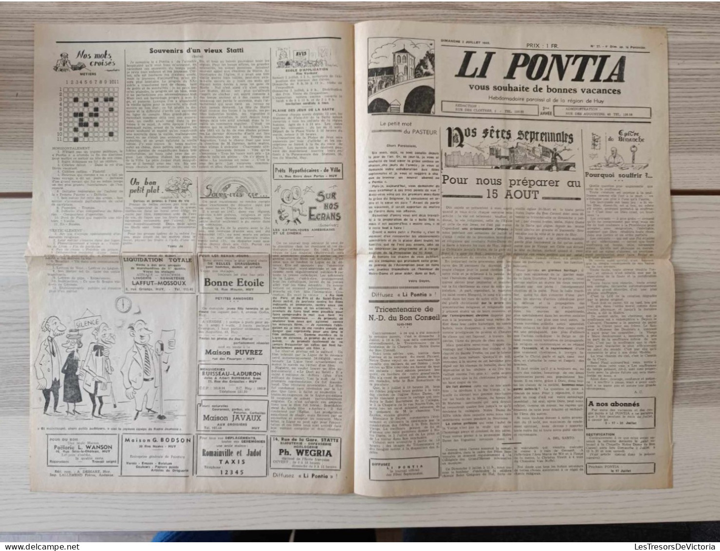 Belgique - Huy - Lot de 13 journaux - Li Pontia - Hebdomadaire paroissial de la région de huy