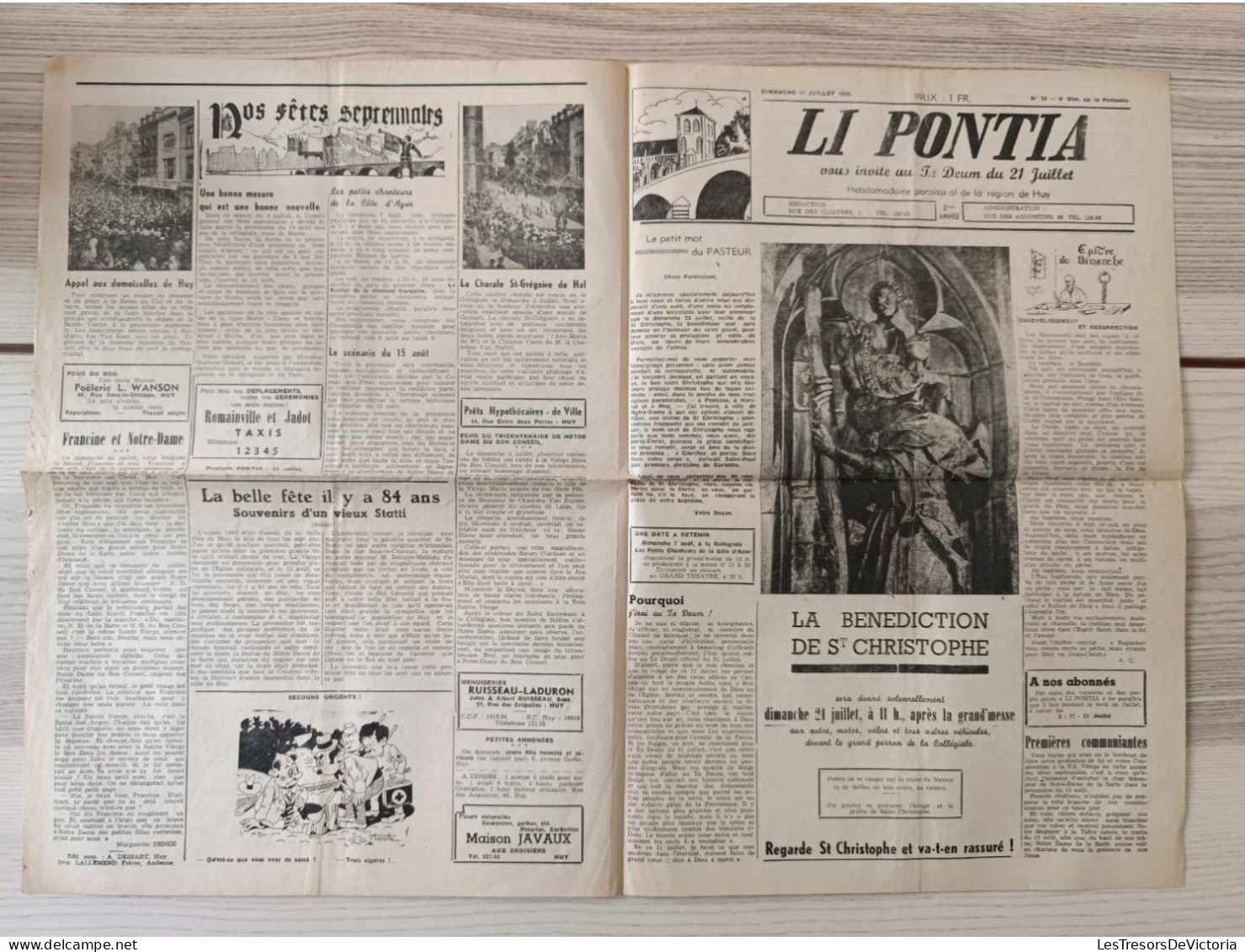 Belgique - Huy - Lot de 13 journaux - Li Pontia - Hebdomadaire paroissial de la région de huy