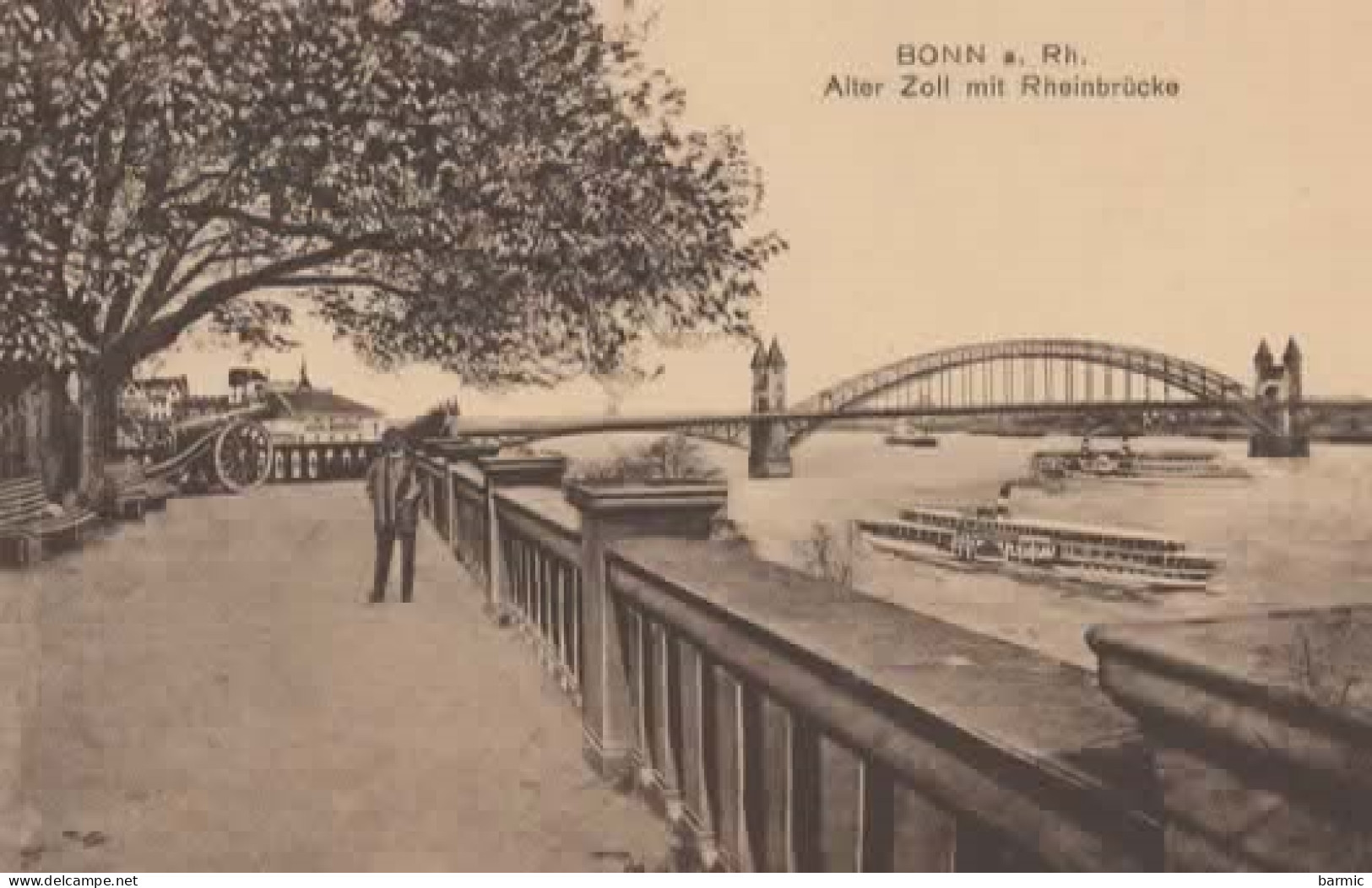 BONN, ALTER ZOLL MIT RHEINBRUCKE, BATEAUX VAPEUR, PERSONNAGE  REF 15584 - Bonn