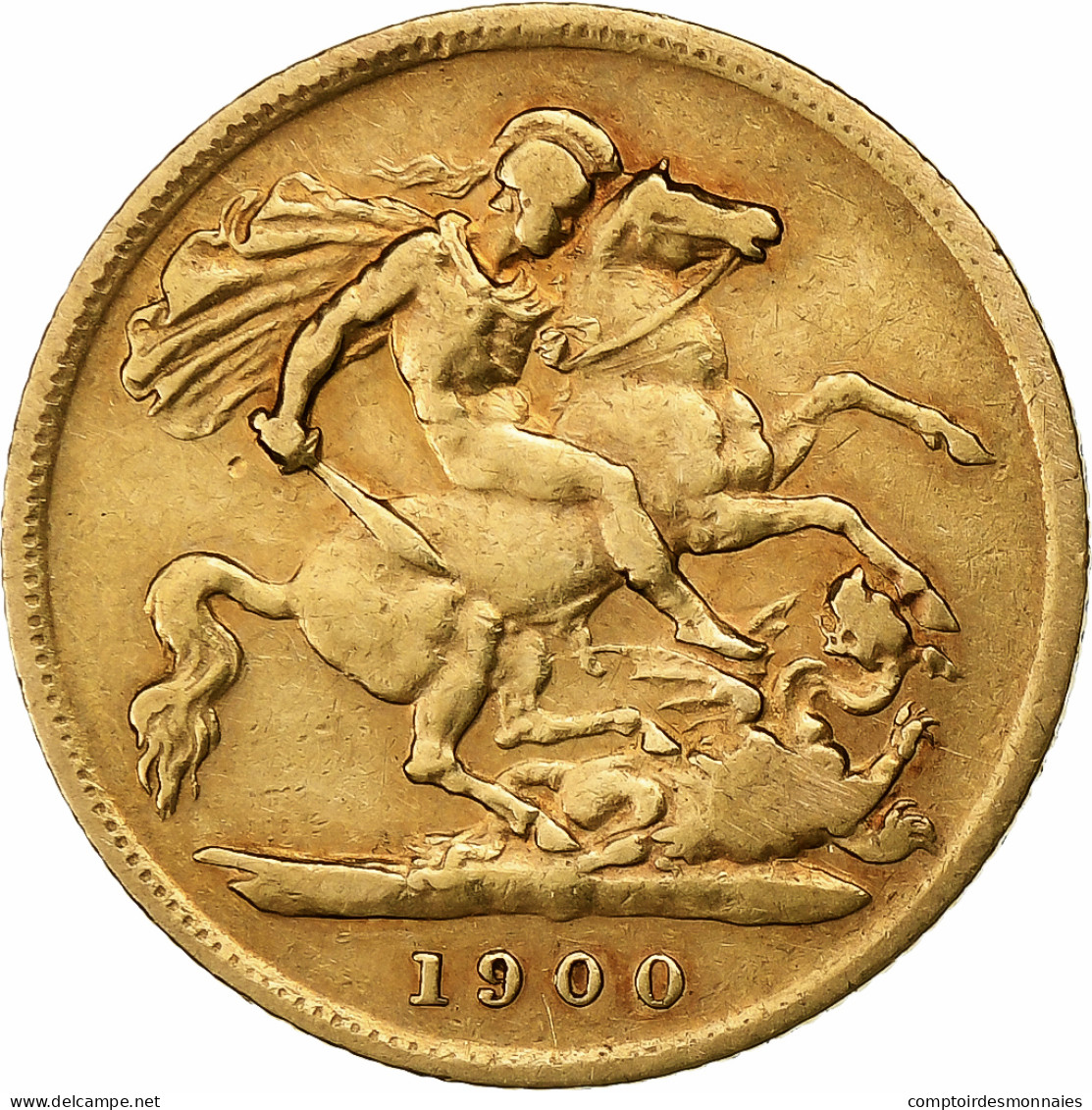Grande-Bretagne, Victoria, 1/2 Sovereign, 1900, Londres, Or, TB+, KM:784 - 1/2 Sovereign