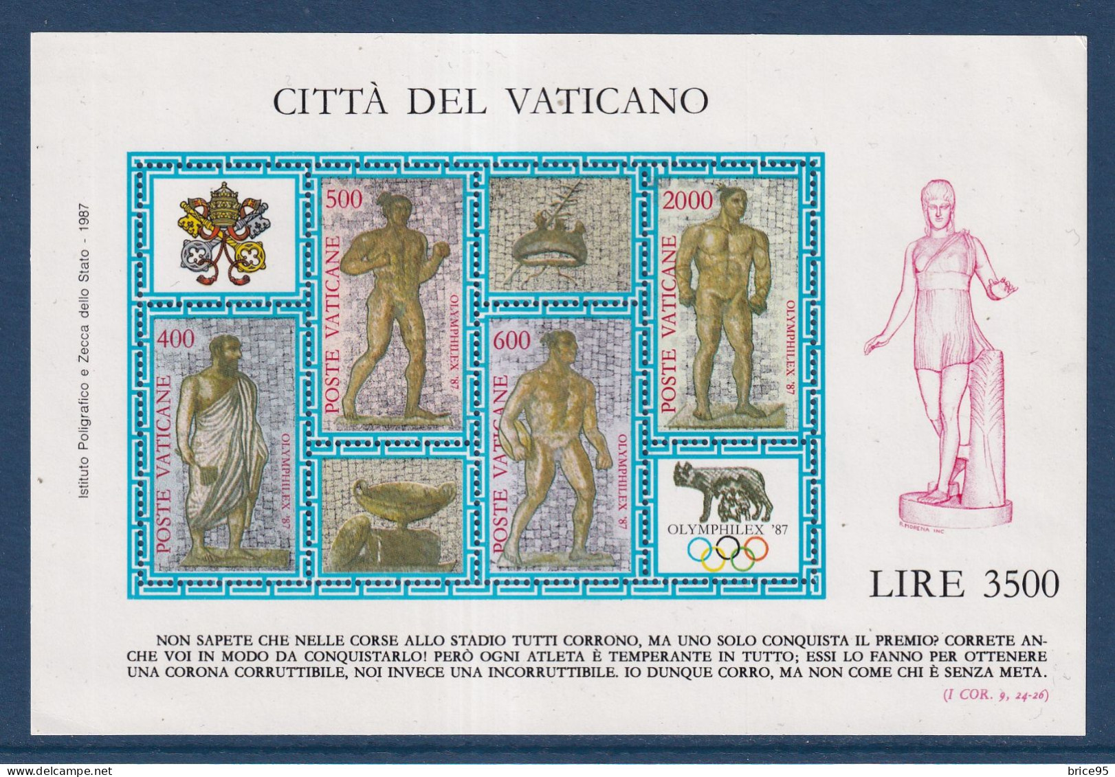 Vatican - YT Bloc N° 9 ** - Neuf Sans Charnière - 1987 - Unused Stamps