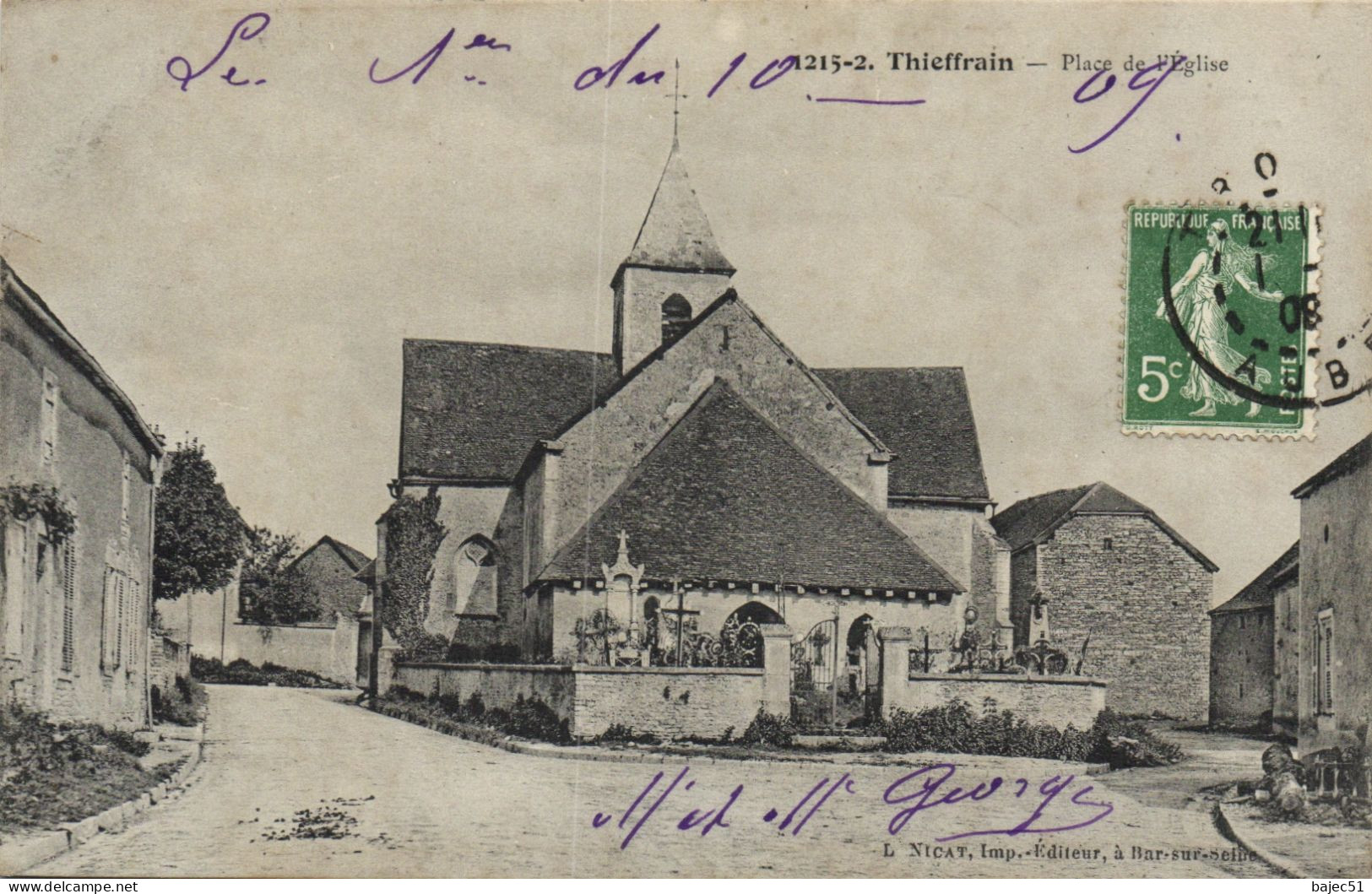 Thieffrain - Place De L'église - Autres & Non Classés