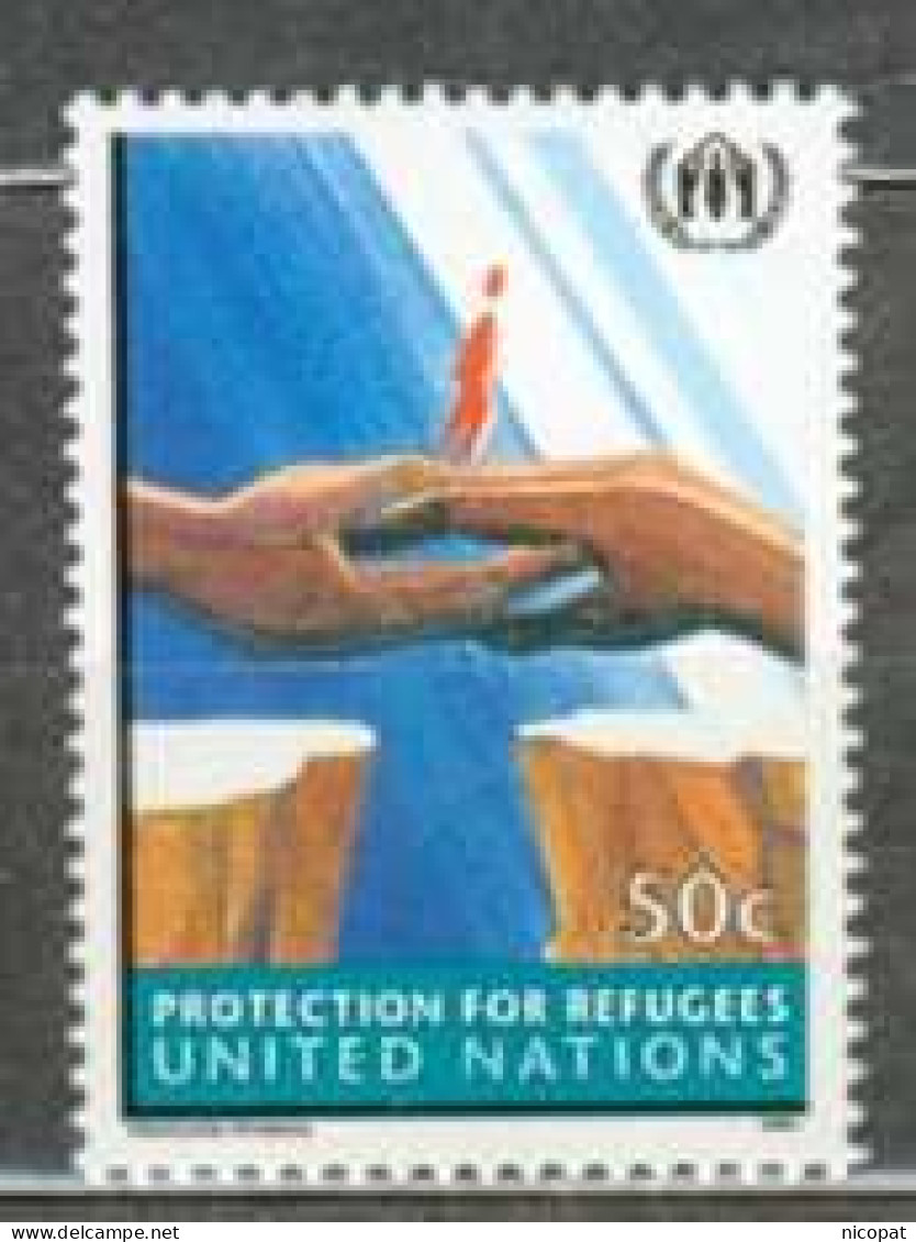 ONU NEW YORK MNH ** 655 Protection Des Réfugiés Pont Main - Nuevos