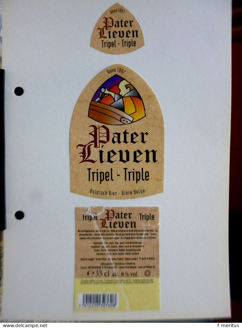 Lot De 4 étiquettes De Bières Belges - Brasserie Van Den Bossche - Beer