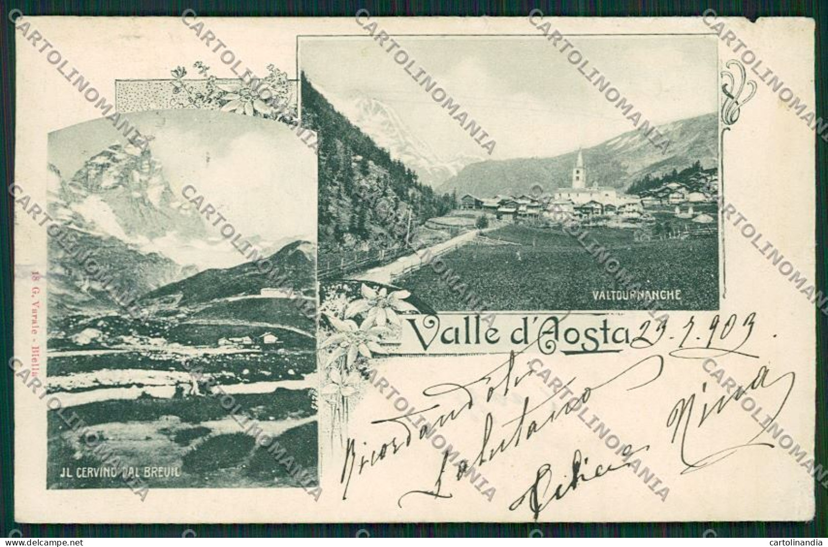 Aosta Valtournanche Cartolina QQ6036 - Aosta