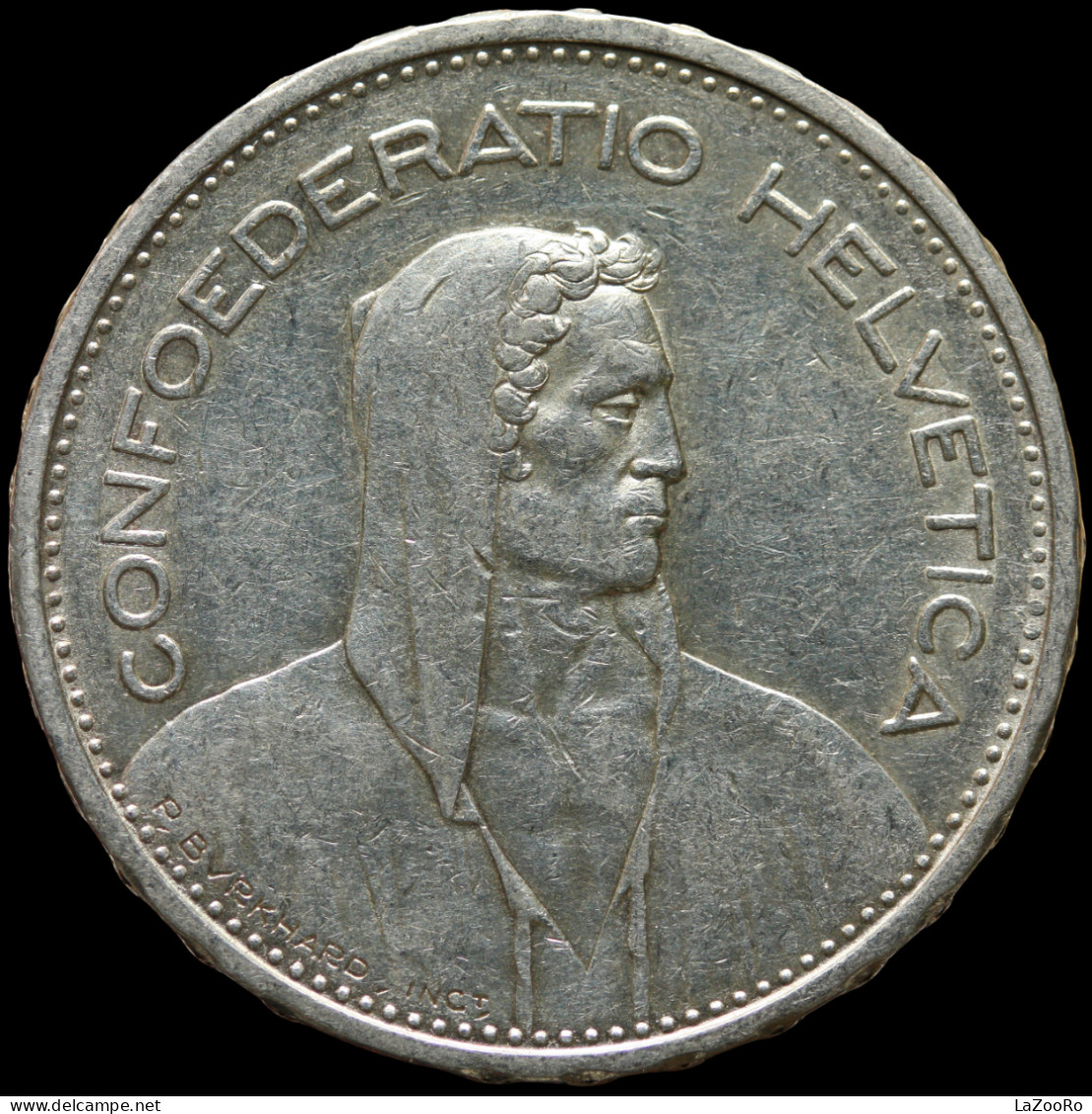 LaZooRo: Switzerland 5 Francs 1931 VF Legend Starts At 11:30 O'clock - Silver - 5 Francs