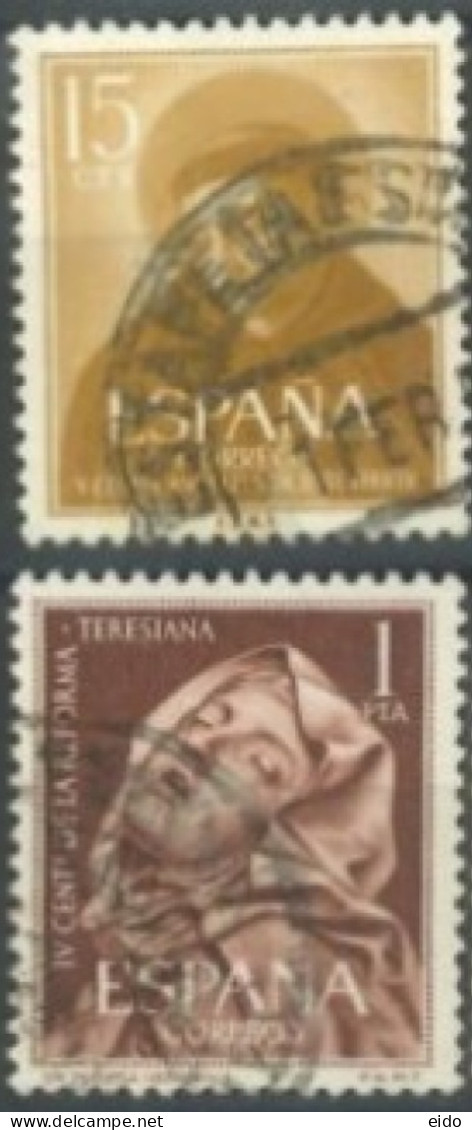 SPAIN, 1955/62,  STAMPS SET OF 2, USED. - Oblitérés