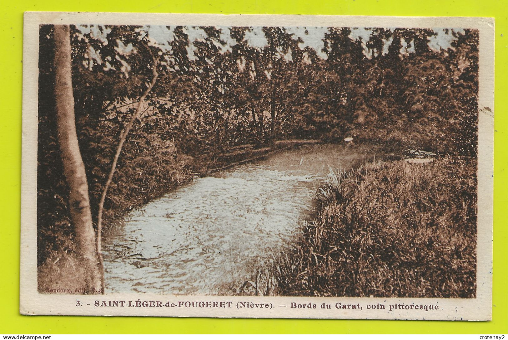 58 SAINT LEGER DE FOUGERET Vers Chateau Chinon N°3 Bords Du GARAT Coin Pittoresque En 1951 - Chateau Chinon