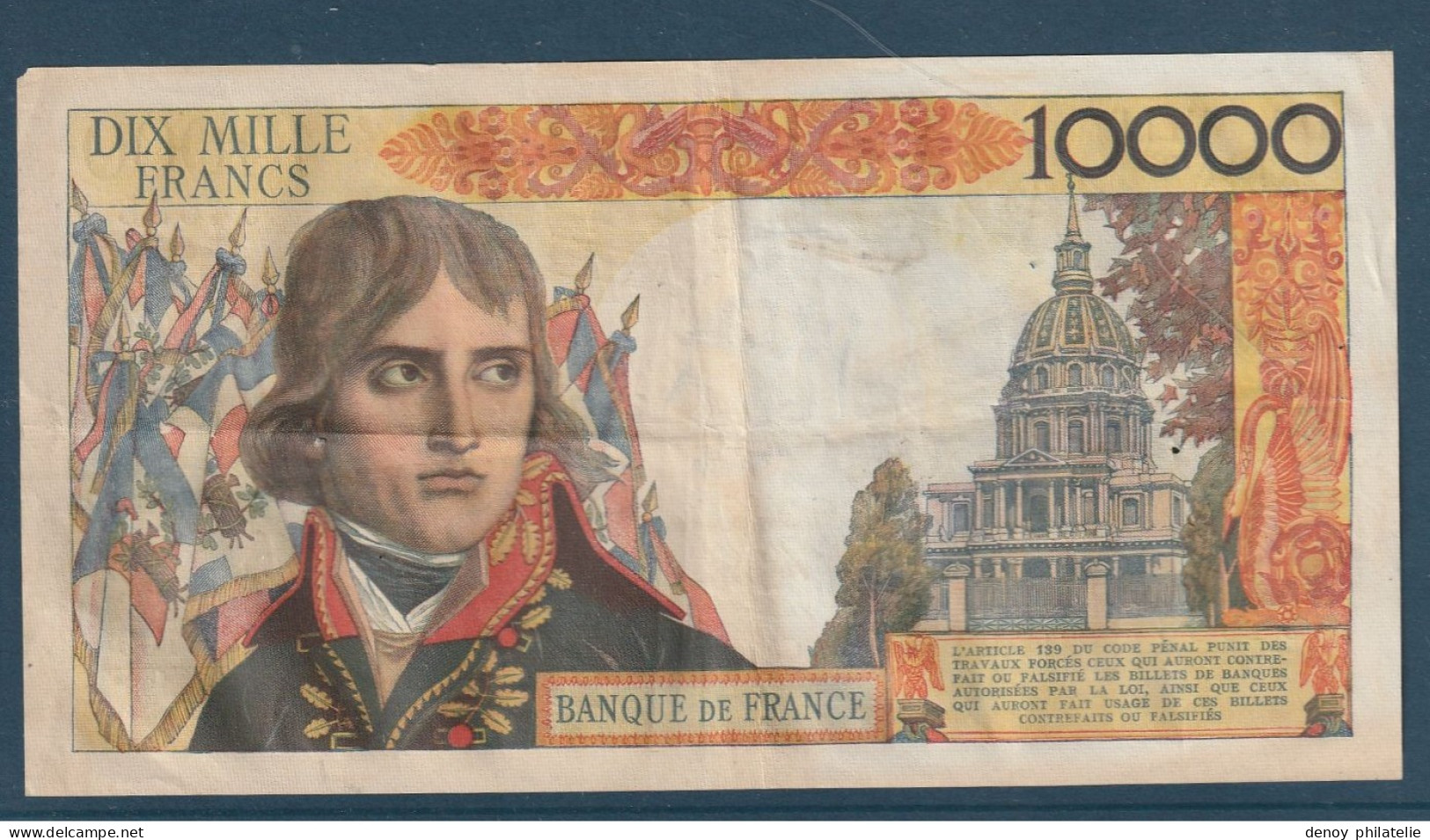 Billet 10000 Bonaparte Du 6 3 1958 , Billet Ayant Gardé Son Craquant Un Manque En Angle - 10 000 F 1955-1958 ''Bonaparte''