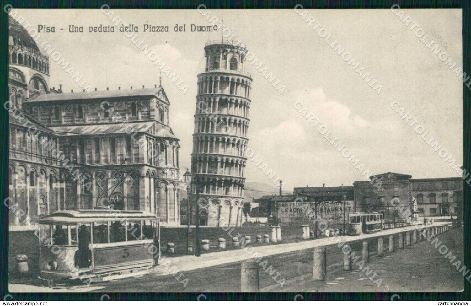 Pisa Città Piazza Duomo Tram Cartolina WX1186 - Pisa