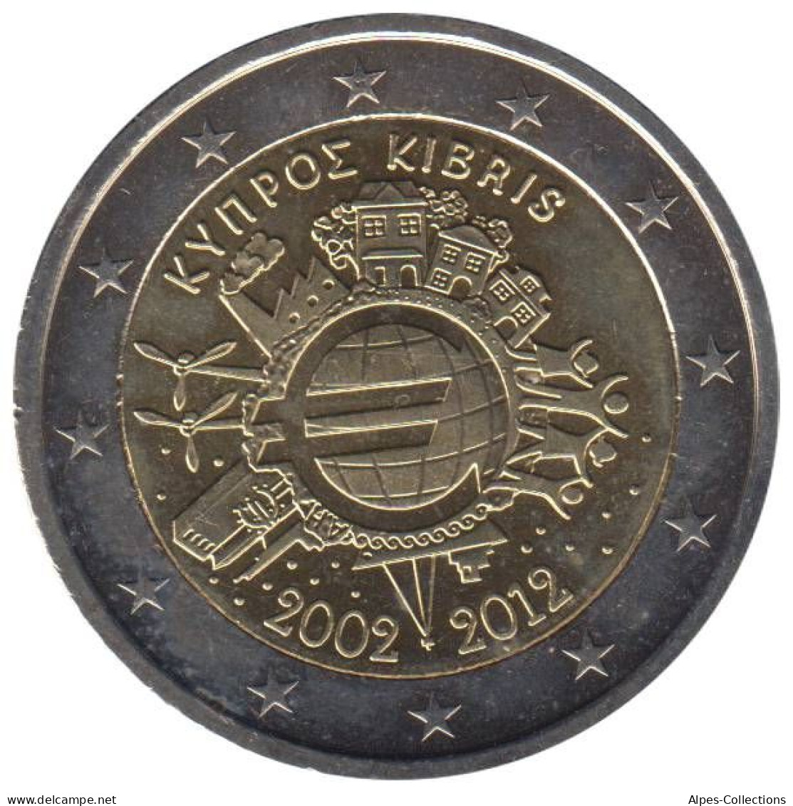 CH20012.1 - CHYPRE - 2 Euros Commémo. 10 Ans De L'euro - 2012 - Cyprus