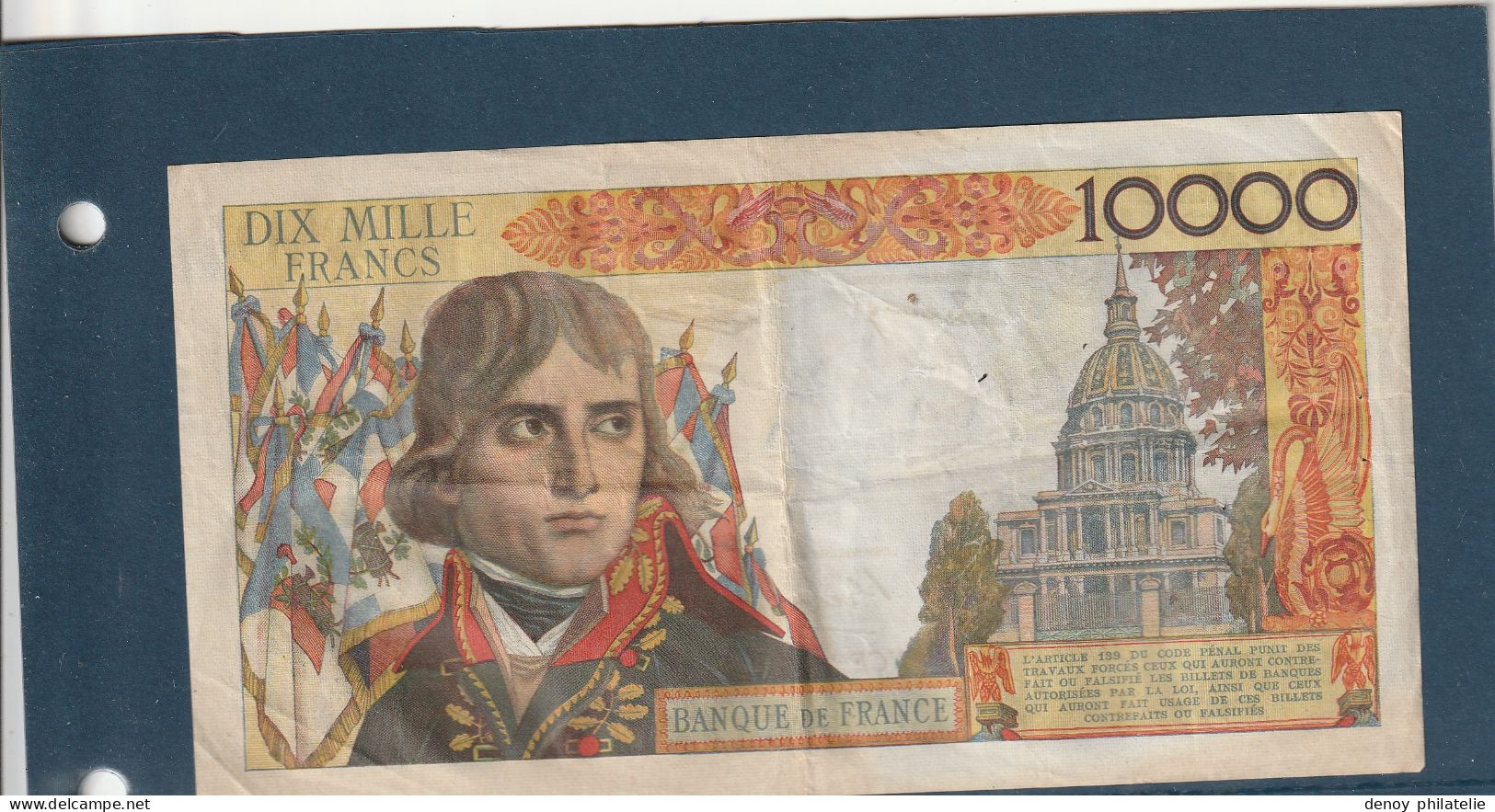 Billet 10000  Francs Bonaparte Du 1 3 1956 , Billet Ayant Gardé Son Craquant - 10 000 F 1955-1958 ''Bonaparte''