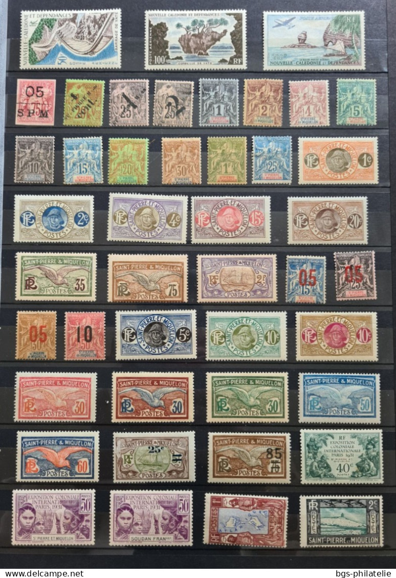 Collection de timbres de colonies Françaises neufs ** et neufs *.