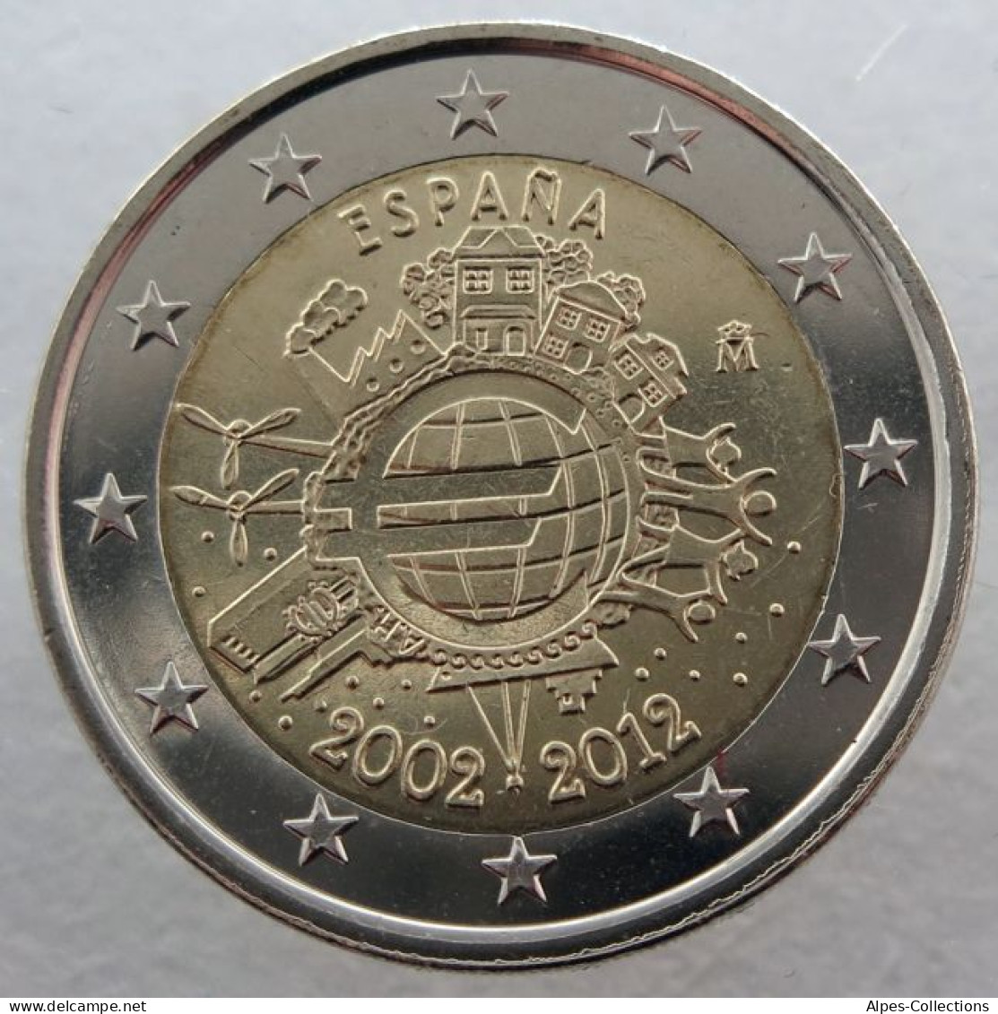 ES20012.2 - ESPAGNE - 2 Euros Commémo. 10 Ans De L'euro - 2012 - Spagna