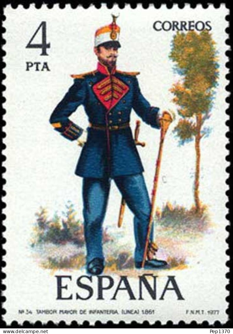 ESPAÑA 1977 - UNIFORMES MILITARES - EDIFIL 2384** - Nuovi