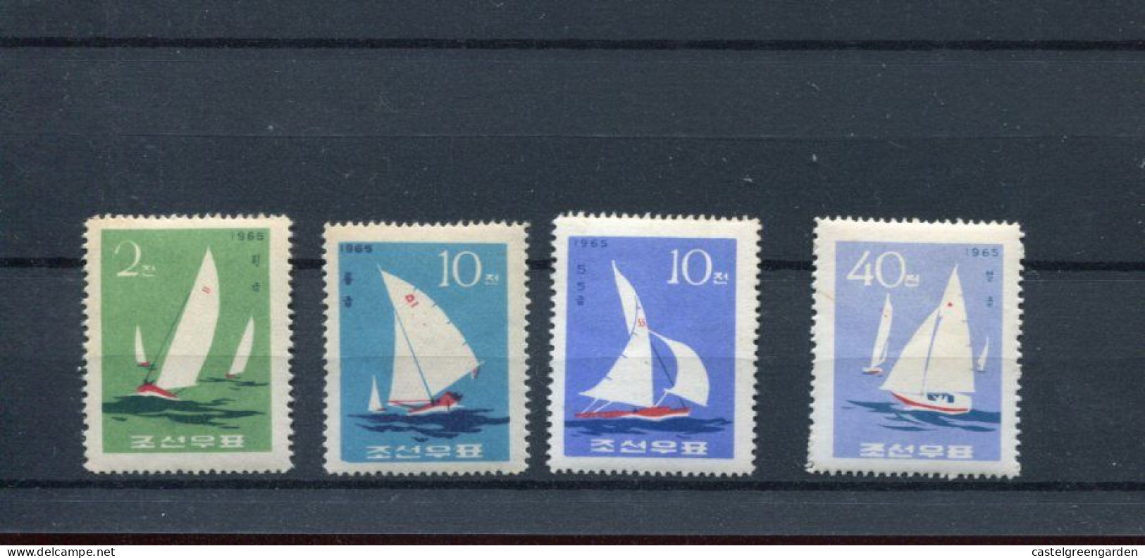 X0083  North Korea, Set 4 Stamps MNH ** Sailboats - Korea, North