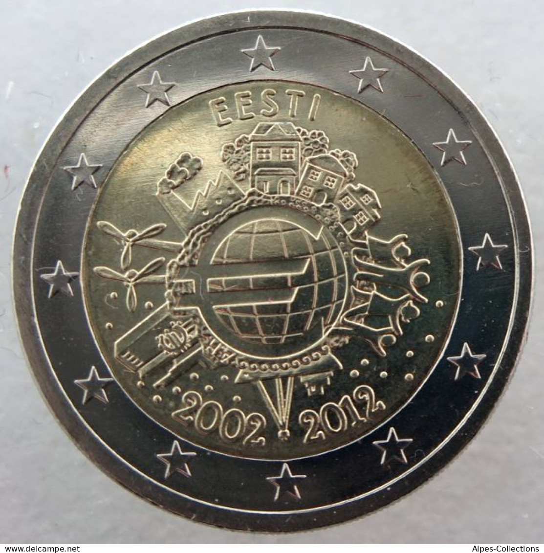 ET20012.1 - ESTONIE - 2 Euros Commémo. 10 Ans De L'euro - 2012 - Estonia
