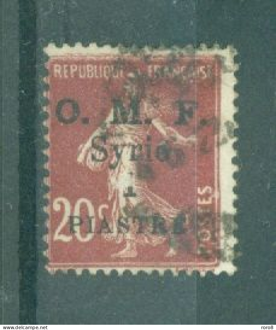 SYRIE - N°60 Oblitéré. Timbres De France De 1920-22 Surchargé. - Usados