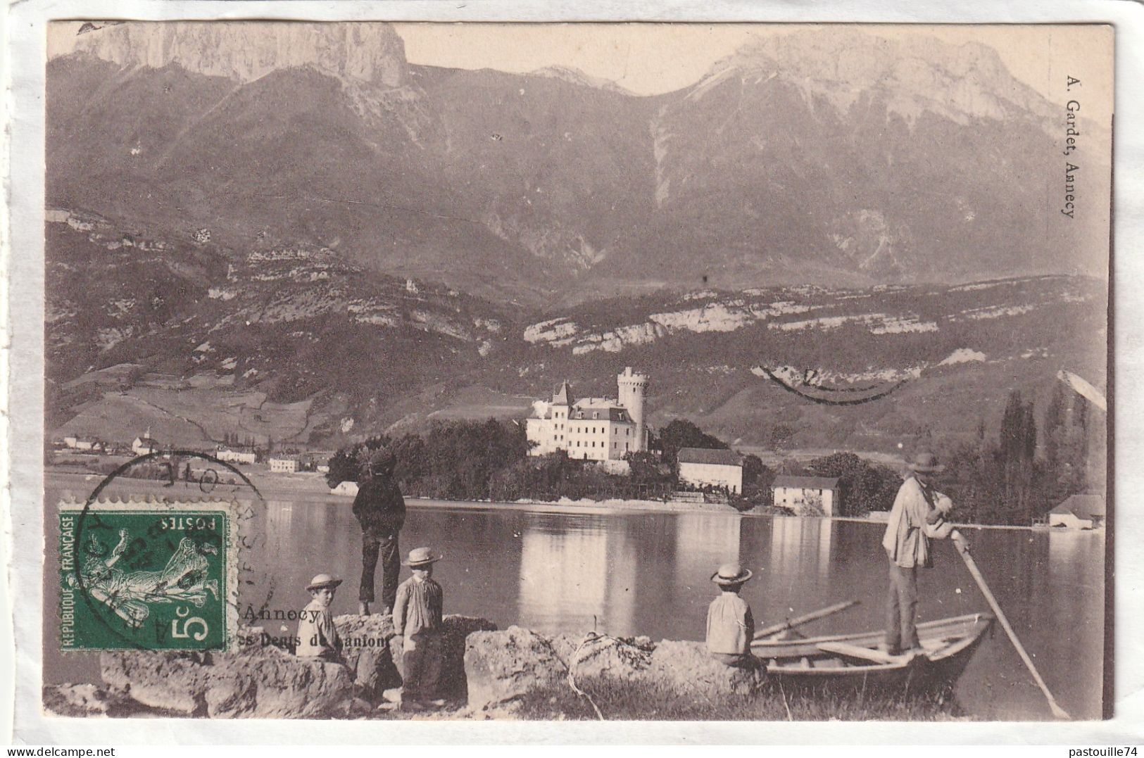 CPA :  14 X 9  -  LAC  D'ANNECY  -  Château De Duingt  Et Dents De Lanfon - Duingt