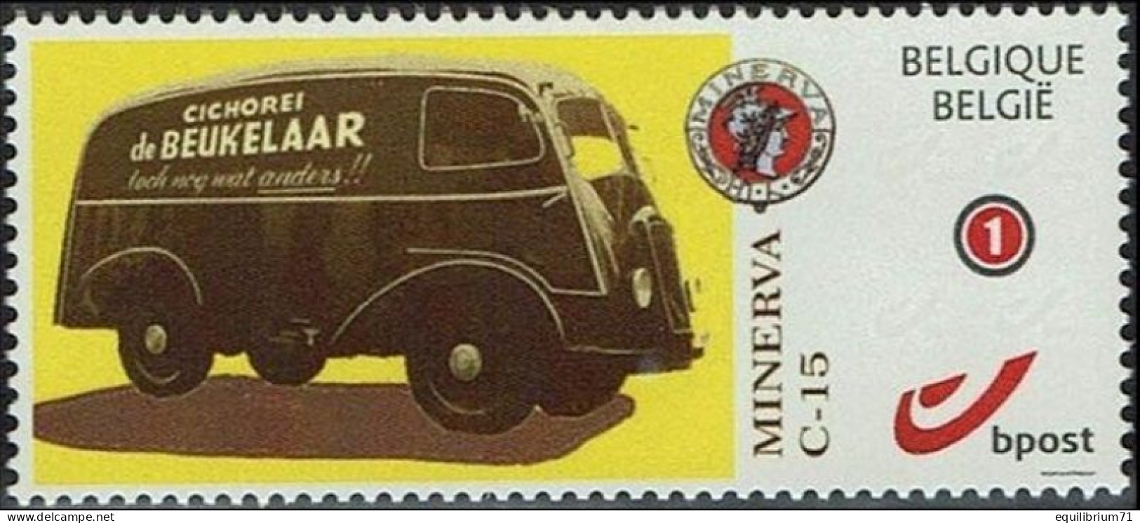 DUOSTAMP** / MYSTAMP** - MINERVA Fourgon C-15 / MINERVA Bestelwagen C-15 / MINERVA Van C-15 - De Beukelaar - Postfris