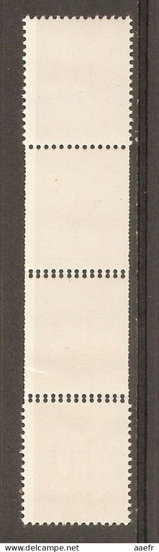 Belgique 1951 - RARE - ZELDZAAM - Bande De 4 X 580 MNH - Défauts De Perforation - Perforatie Defecten - Chiffre Sur Lion - 1931-1960