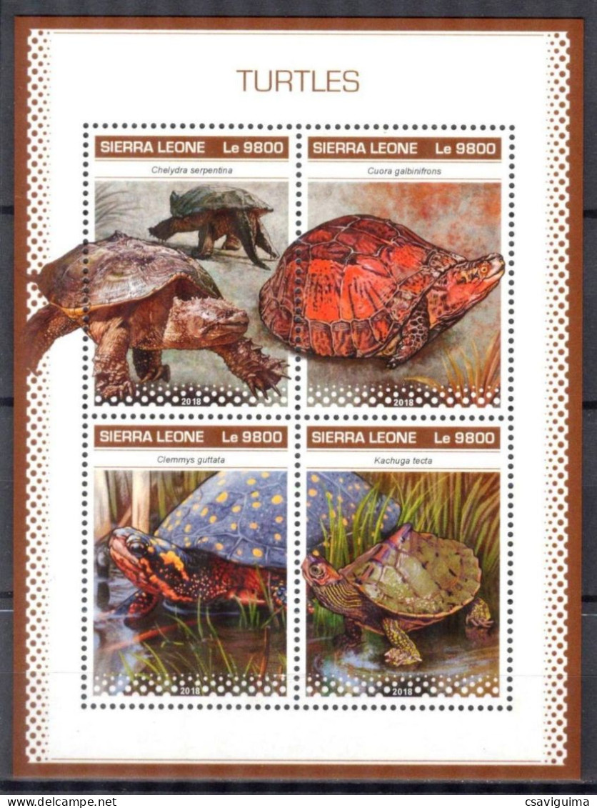 Sierra Leone - 2018 - Turtles - Yv 8357/60 - Turtles