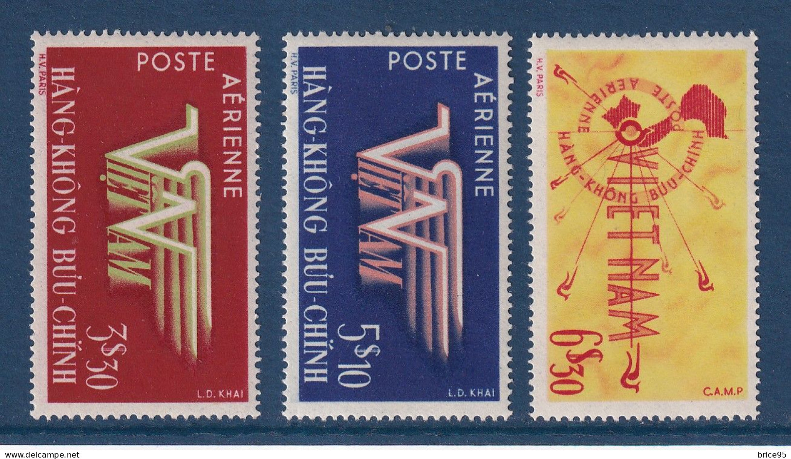 Vietnam - YT PA N° 1 à 3 ** - Neuf Sans Charnière - Poste Aérienne - 1952 - Vietnam