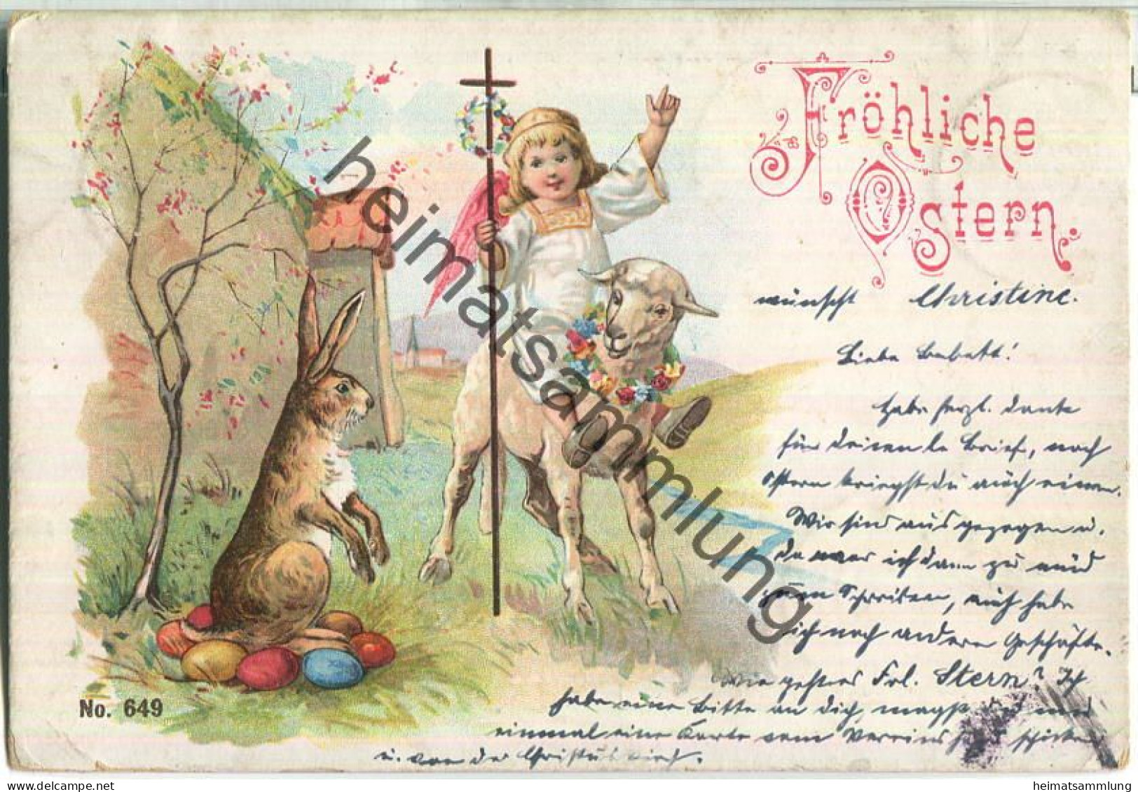 Fröhliche Ostern - Hase - Lamm - Ostern