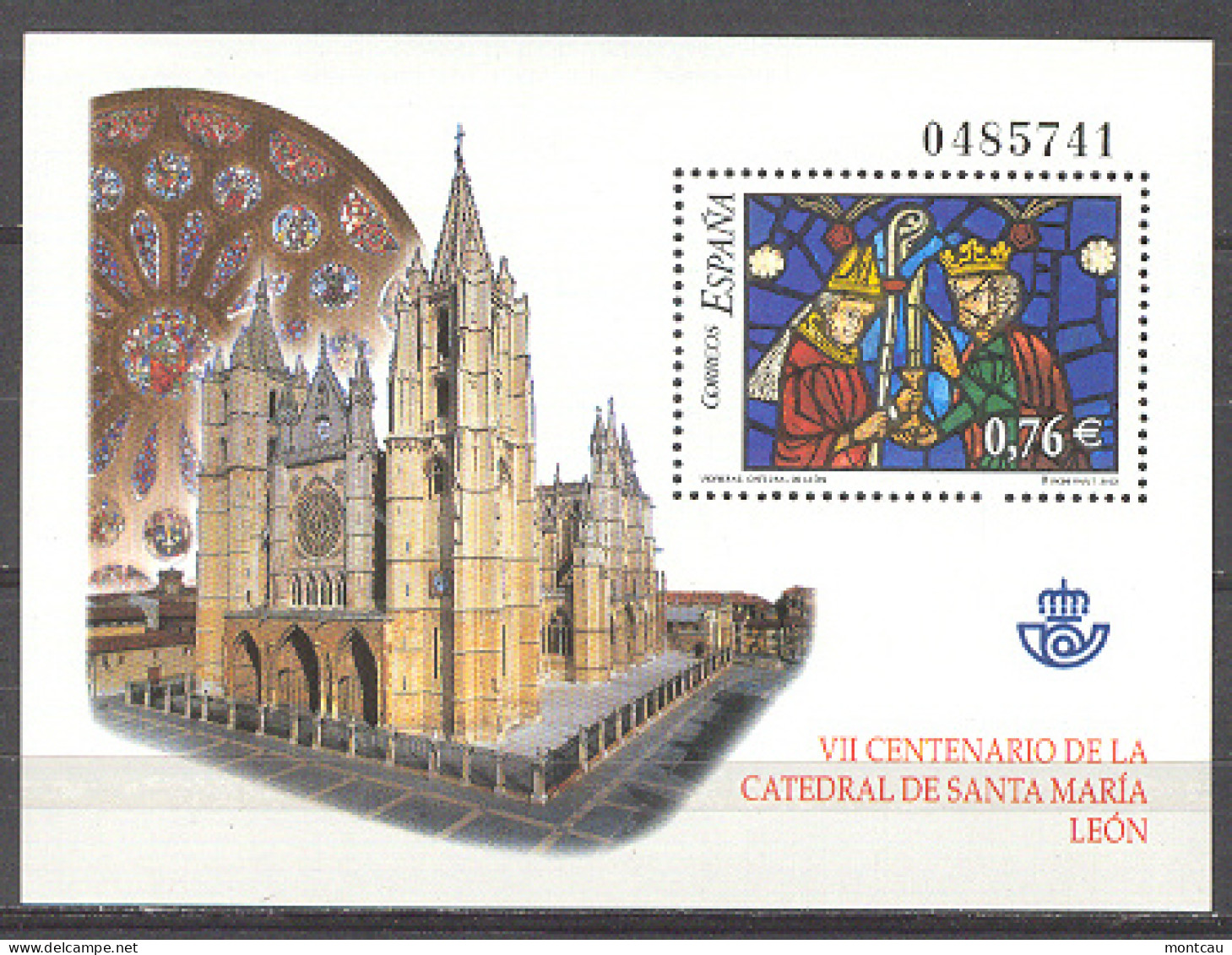 Spain 2003 - Vidrieras Sta Maria De Leon Ed 4020 (**) - Vidrios Y Vitrales