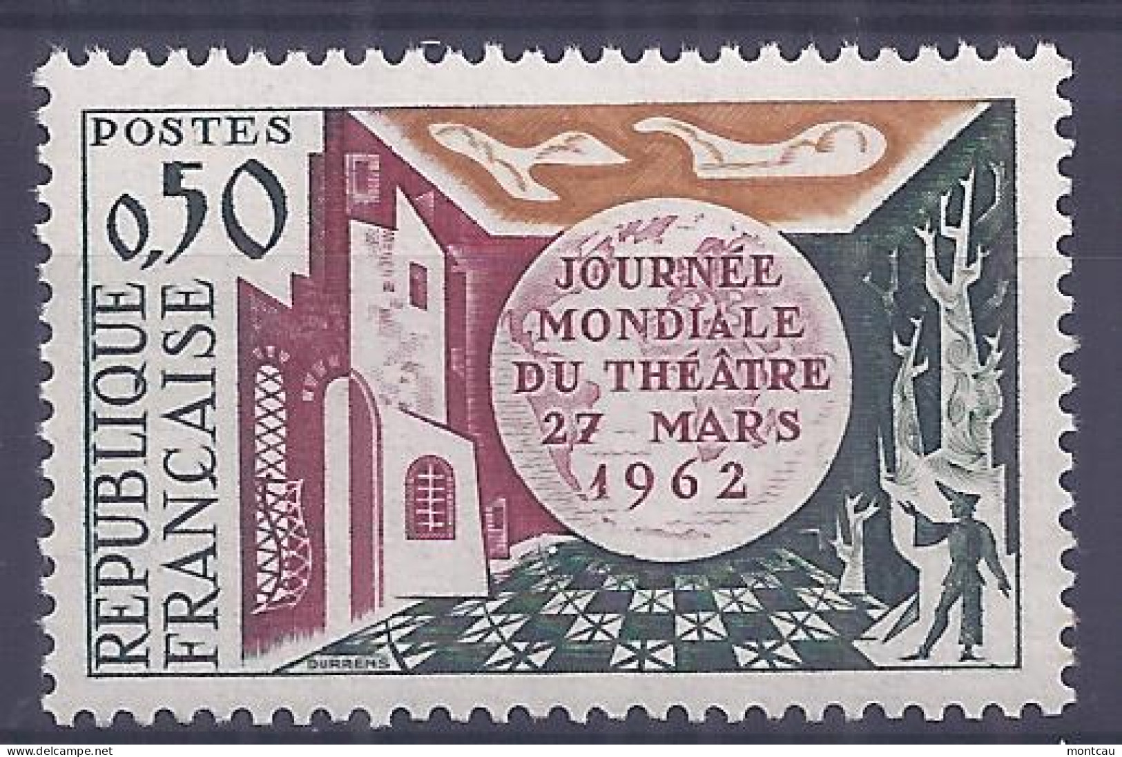 Francia 1962. Dia Del Teatro YT = 1334 (**) - Ungebraucht