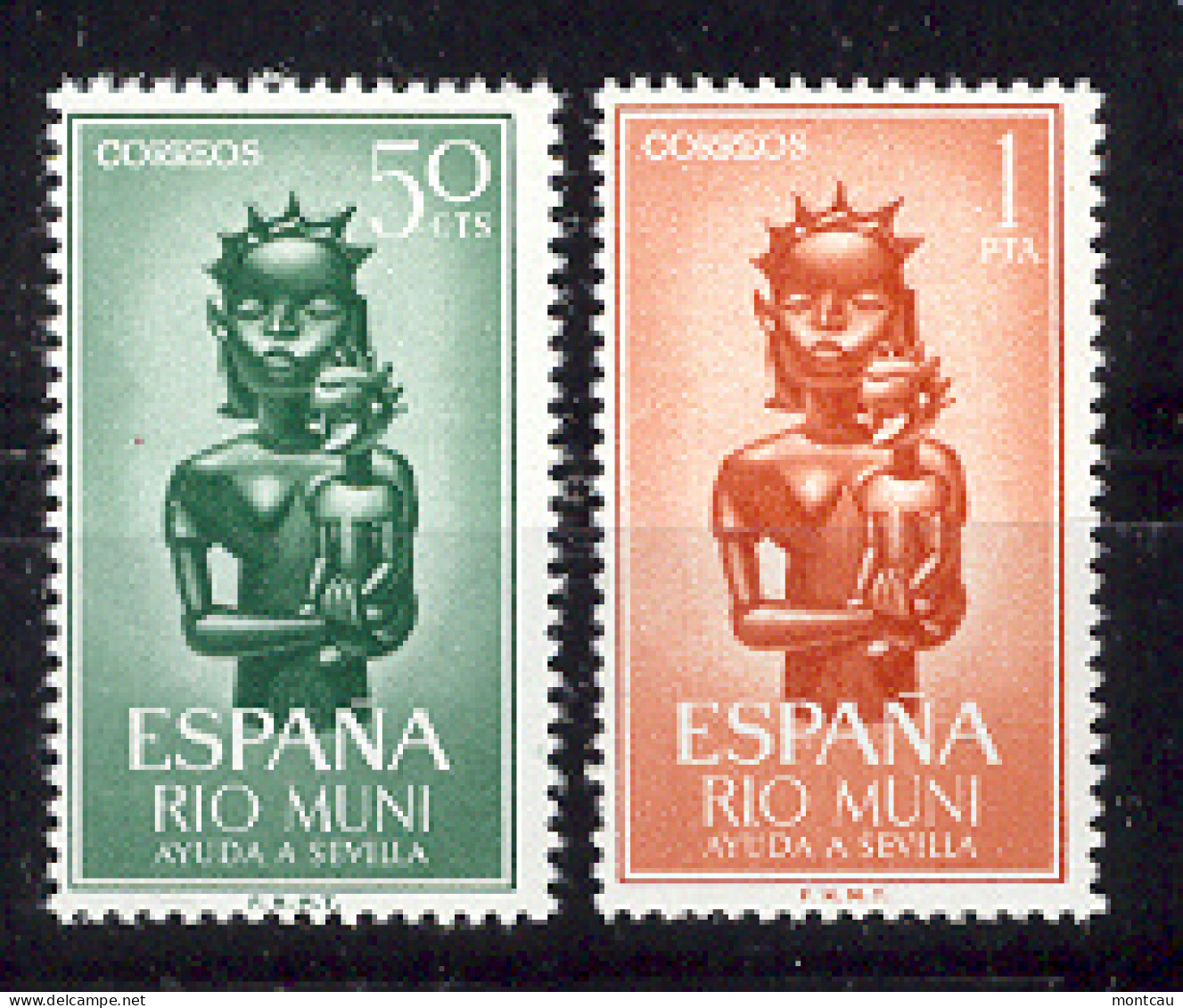 Rio Muni 1963 - Ayuda A Sevilla Ed 35-36 (**) - Rio Muni