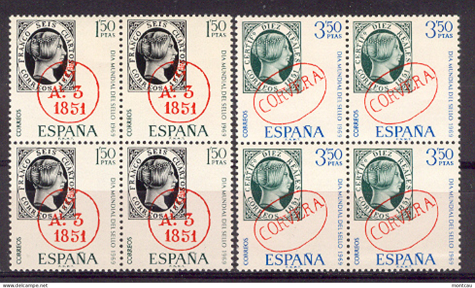 Spain 1969 - Dia Del Sello Ed 1922-23 Bloque (**) - Journée Du Timbre