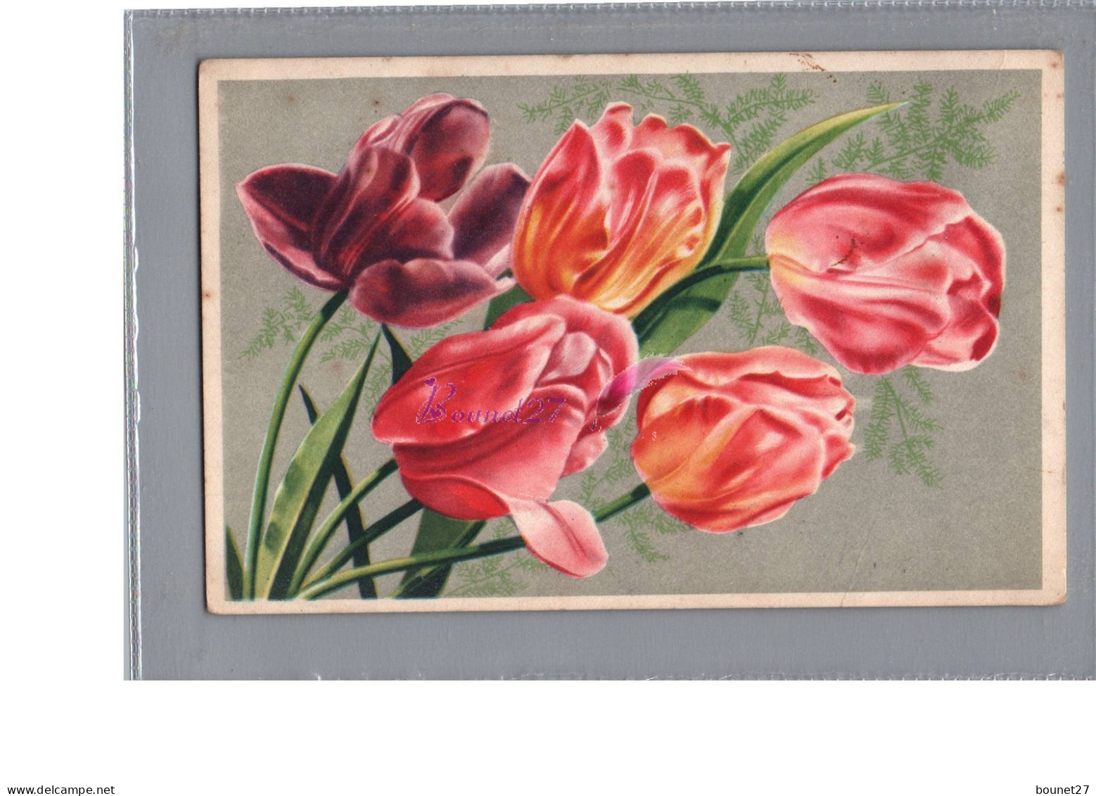 CP - Un Bouquet De Tulipe Fleur Illustration - Blumen