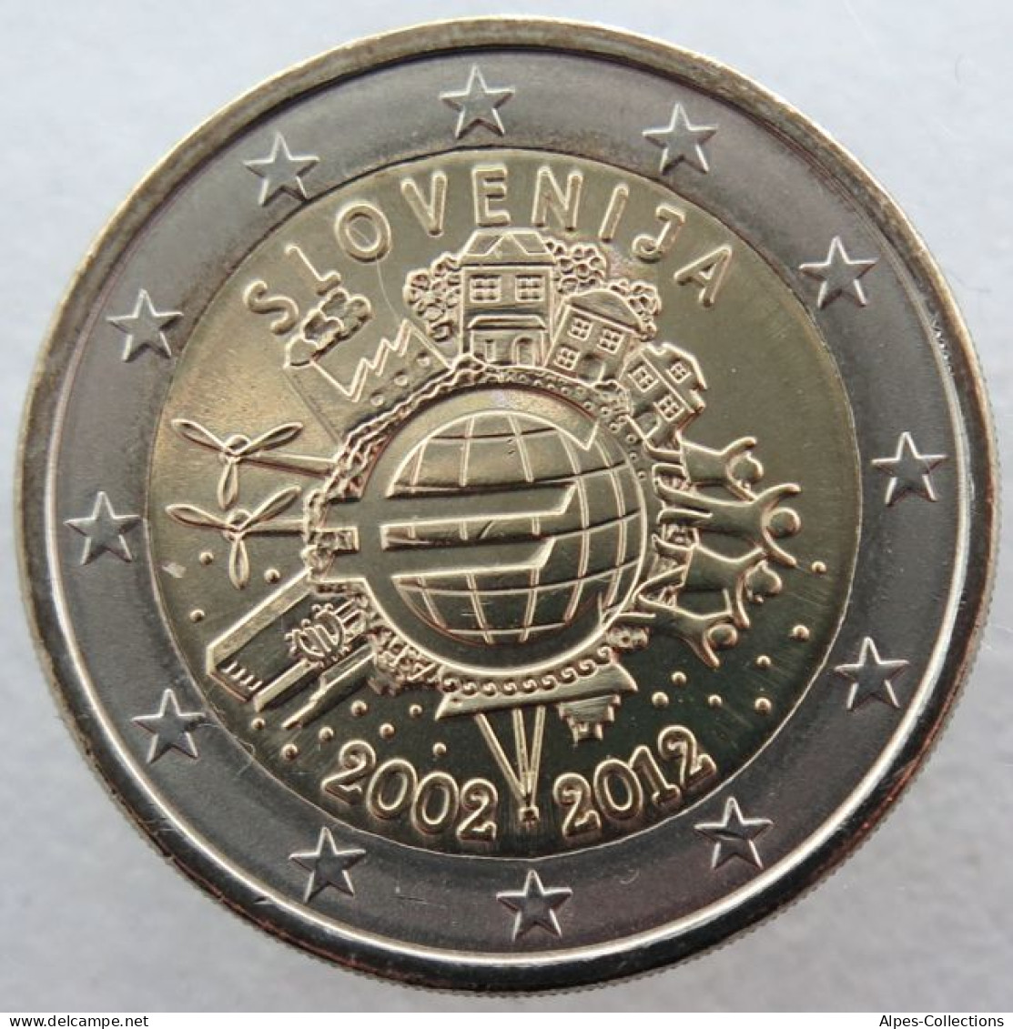 SV20012.1 - SLOVENIE - 2 Euros Commémo. 10 Ans De L'euro - 2012 - Slovénie