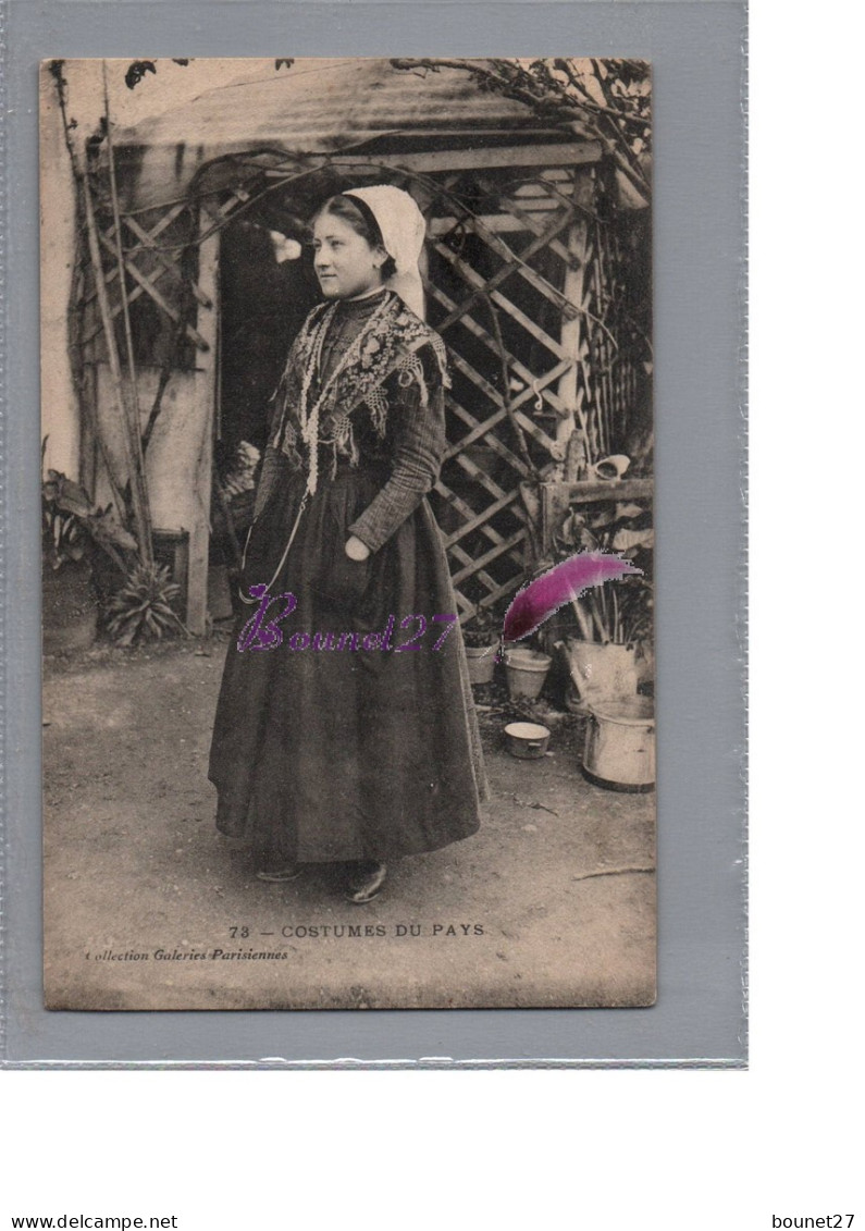 CPA - Une Jeune Femme En Costume De Pays 1909 Collection Galeries Parisiennes - Trachten