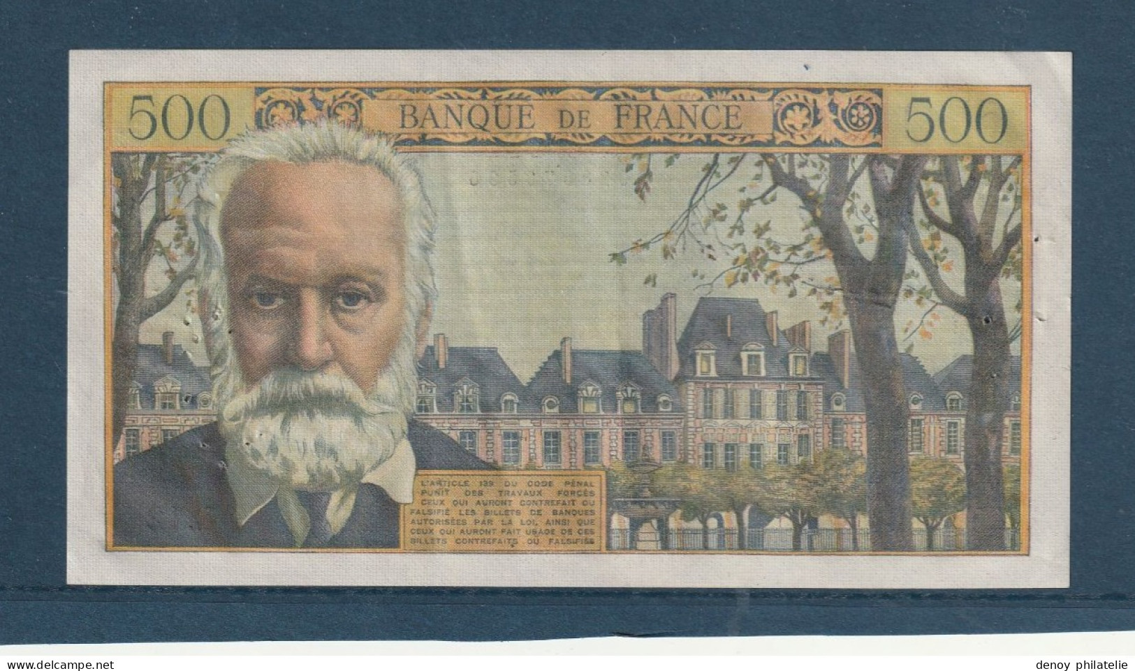 Billet 500 Francs Victor Hugo TTB  Du 4 3 1954 , Craquant - 500 F 1954-1958 ''Victor Hugo''