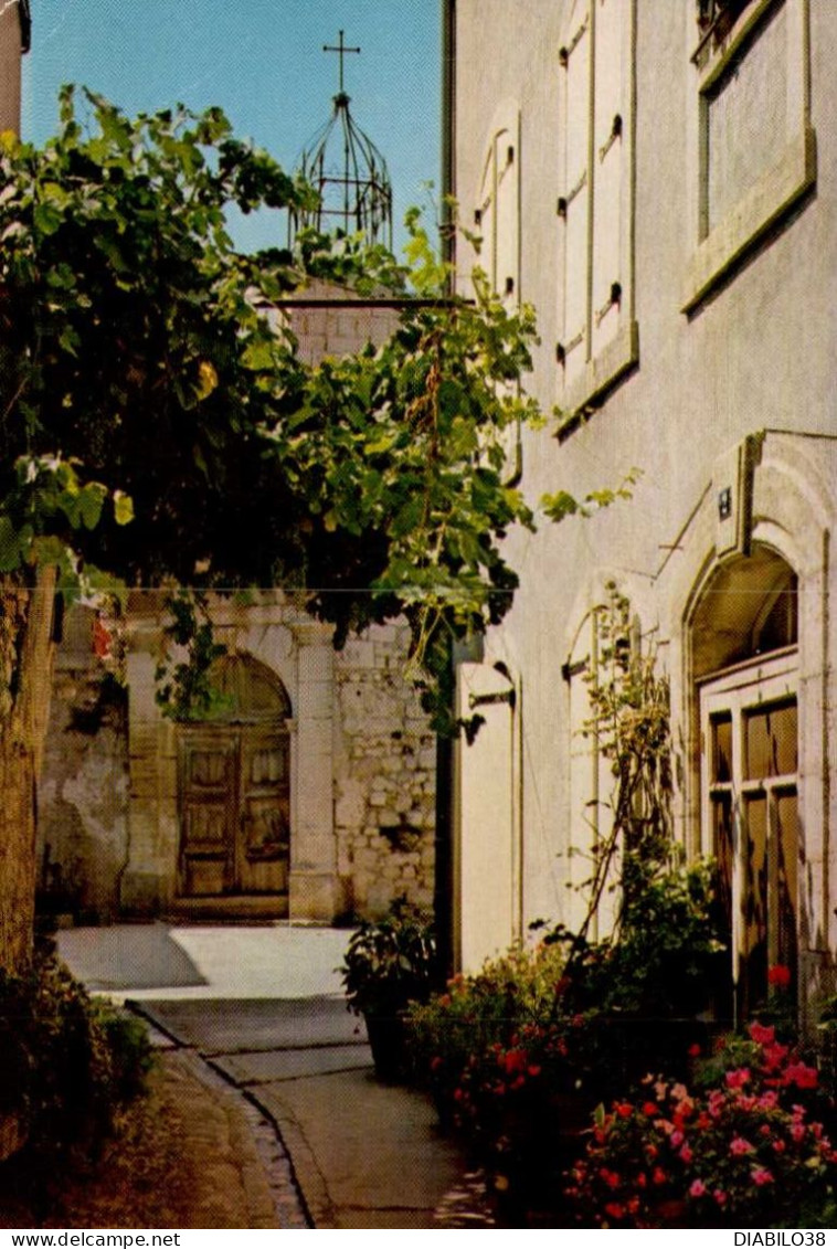 SIGEAN  ( AUDE )   VIEILLE RUE FLEURIE ET ANCIEN CLOCHER - Sigean