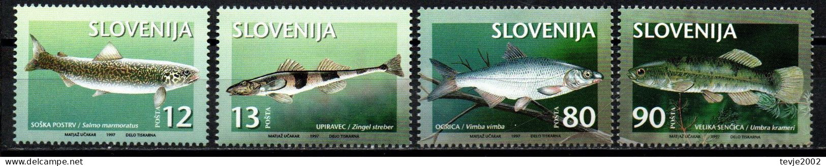 Slowenien 1997 - Mi.Nr. 178 - 181 - Postfrisch MNH - Tiere Animals Fische Fishes - Fische